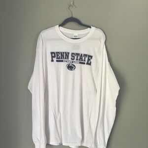 Gildan White Penn State Long Sleeve Tee